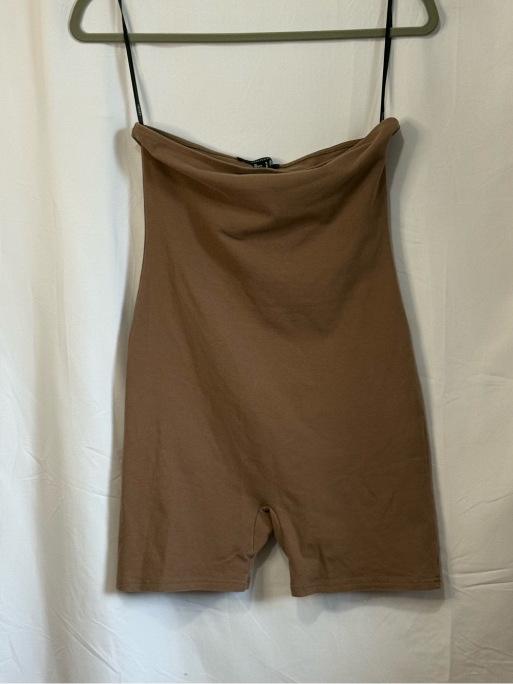 Forever 21 Brown Strapless Bodycon Romper